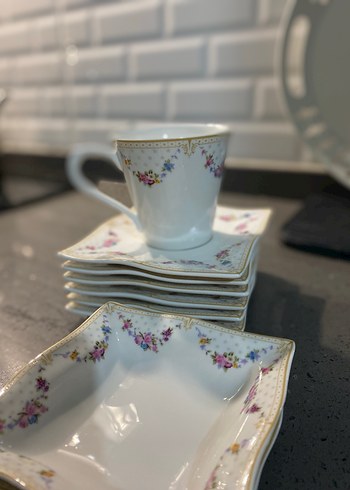 Pastel Çiçek Desenli Porselen Kahvaltı Takımı - Görsel 6