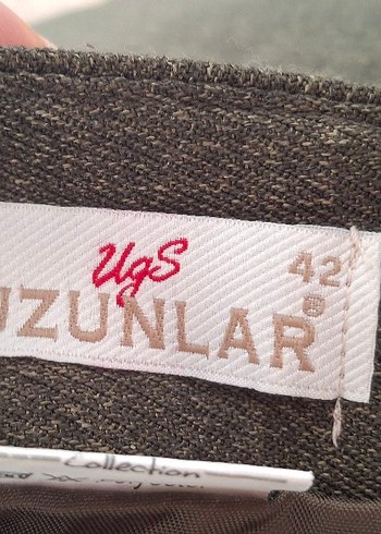 Düğmeli Uzun haki Kadın Etek - Görsel 4