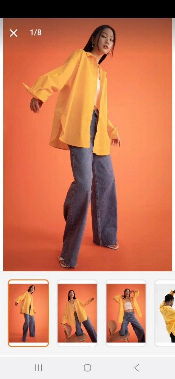 Defacto Sarı Oversize Gömlek - Görsel 2