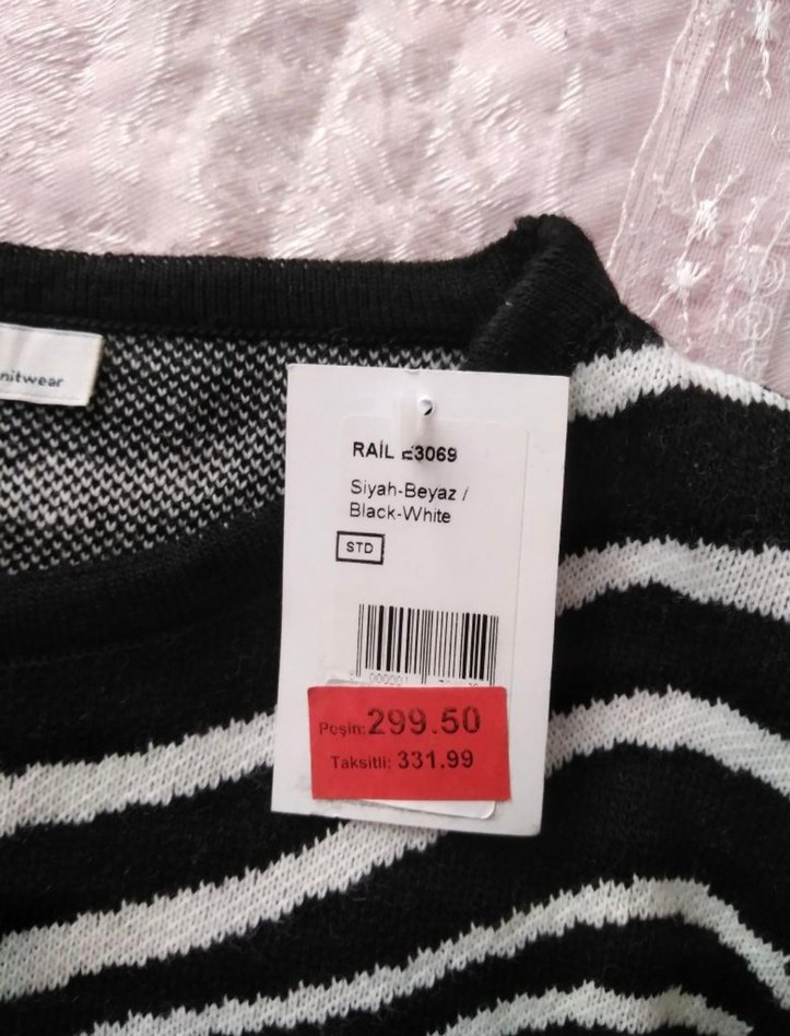 Addax Zebra Desenli Mini Triko Elbise - Görsel 4