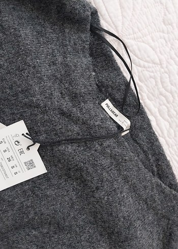 Kayık yaka Uzun Kollu streç Triko Elbise - Görsel 4