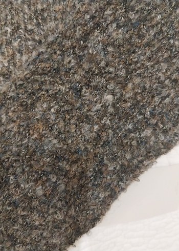 Düğmeli Kısa Kahverengi Kadın Hırka - Görsel 4