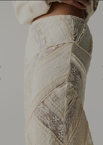 Dantel asimetrik etek - Görsel 2