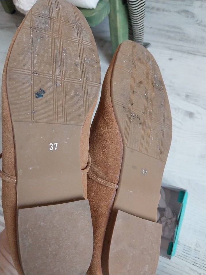 bağcık detay süet babet - Görsel 3