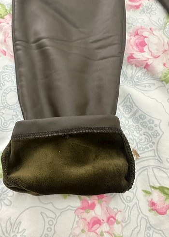 Kahverengi Deri Kadın Pantolon - Görsel 3