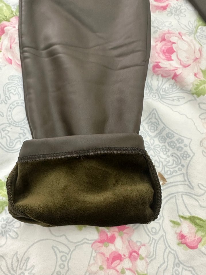 Kahverengi Deri Kadın Pantolon - Görsel 3