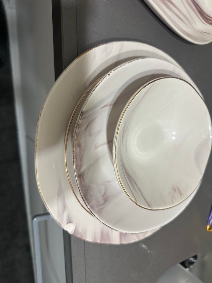 Gri Mermer Desenli Beyaz Saklama Kabı - Görsel 2