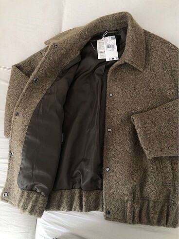 xs Beden camel Renk Mango bomber ceket