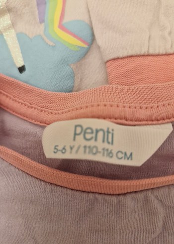 5 Yaş Beden mor Renk Unicorn Baskılı Uzun Kollu Kız Pijaması