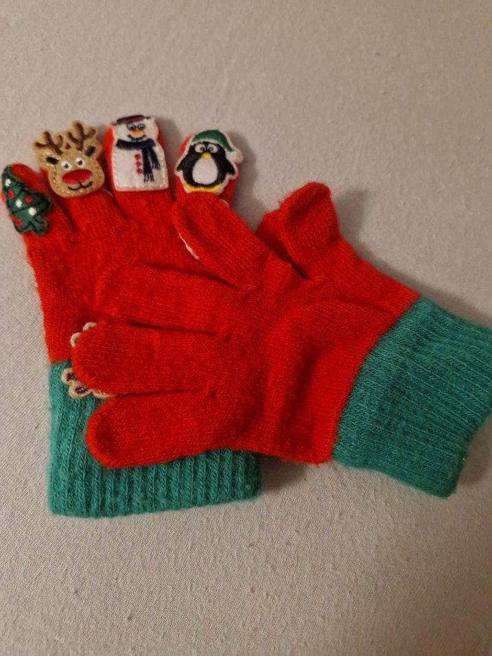 Renkli Nakışlı Kız Eldivenleri - Görsel 2