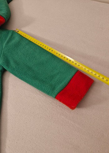 Kız Çocuk Yeşil Kapüşonlu Poncho - Görsel 4