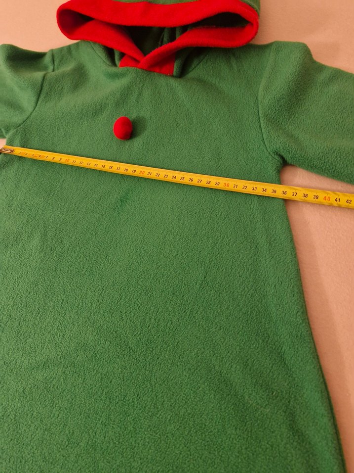 Kız Çocuk Yeşil Kapüşonlu Poncho - Görsel 2