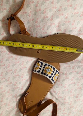 Nakışlı Örme Detaylı Sandalet Mango - Görsel 8