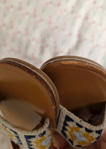 Nakışlı Örme Detaylı Sandalet Mango - Görsel 7