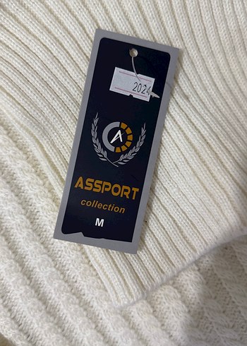 Beyaz Boğazlı Triko Erkek Kazak - Görsel 2