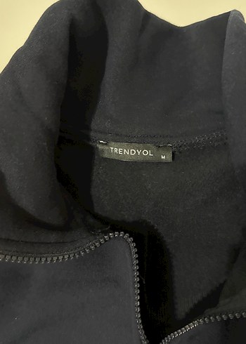 Fermuarlı Siyah Spor Sweatshirt - Görsel 3