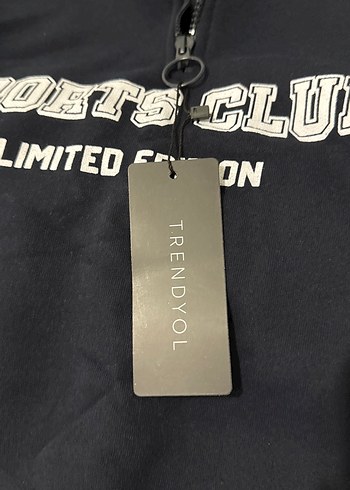 Fermuarlı Siyah Spor Sweatshirt - Görsel 2