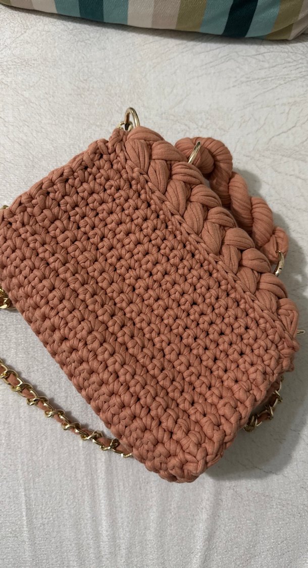 Bej Örgü Kadın Çanta - Görsel 3