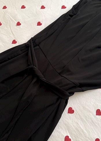 Siyah, Uzun, Salaş, Askılı Kadın Tulum - Görsel 3