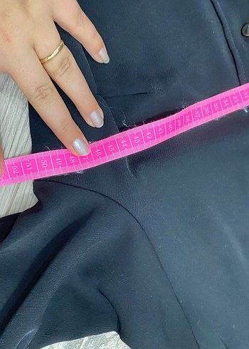 Düğmeli Siyah Midi Kadın Klasik Ofis elbise - Görsel 6