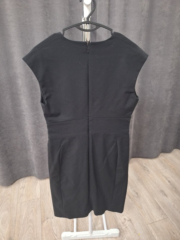 Siyah Midi Kadın Ofis Elbisesi - Görsel 4