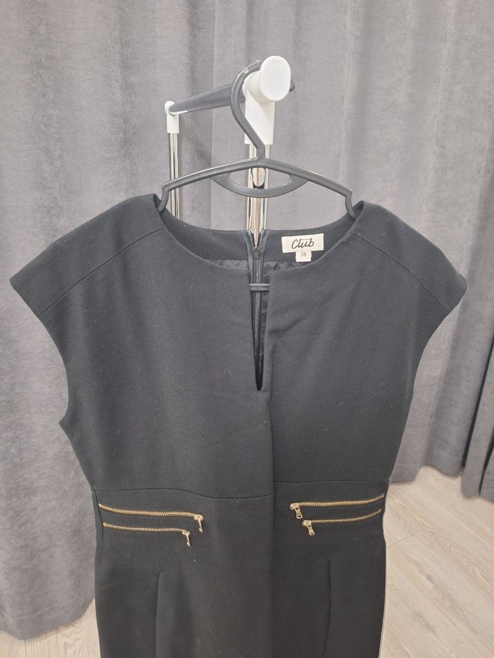 Siyah Midi Kadın Ofis Elbisesi - Görsel 2