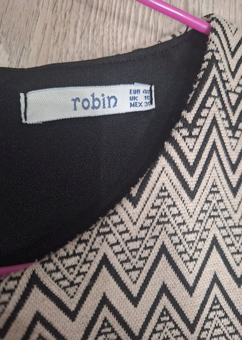 Gri Desenli elbise - Görsel 6