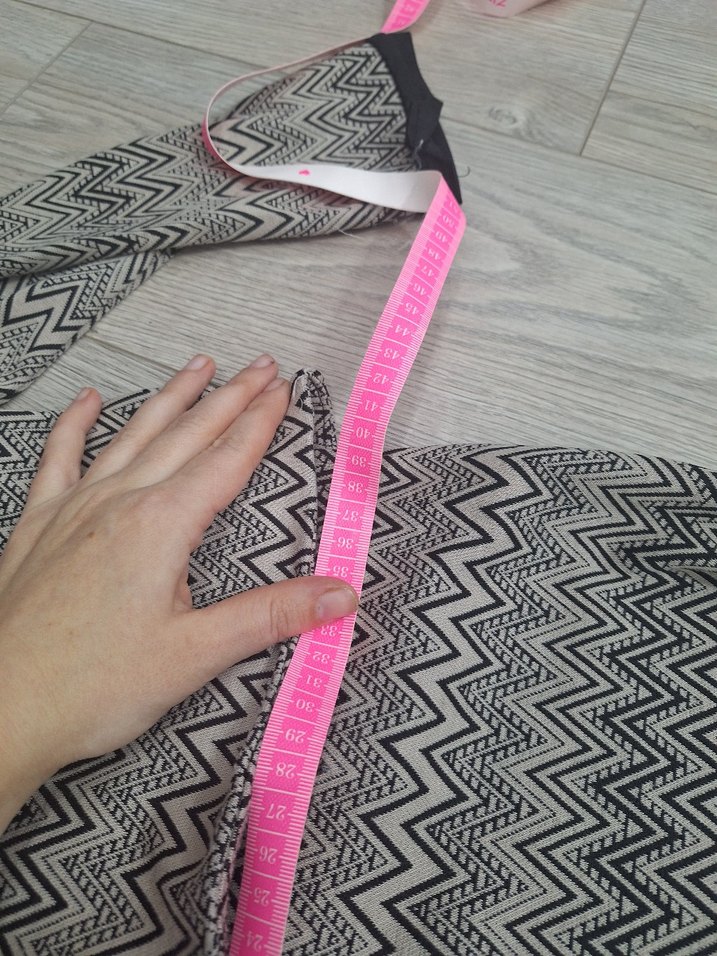 Gri Desenli elbise - Görsel 4