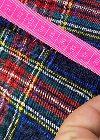 Düğmeli Çok Renkli Kareli Midi Kadın Gömlek elbise - Görsel 6