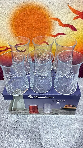 Paşabahçe 6 lı çay bardağı 2 takım