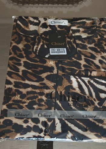 Kısa Kollu Leopar Desenli Yumuşacık Pijama - Görsel 2