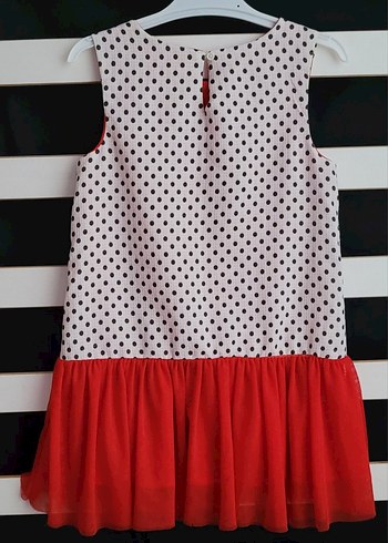 6 Yaş Beden kırmızı Renk Minnie mouse elbise