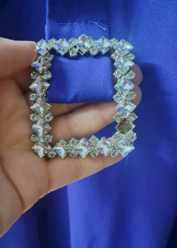 44 Beden mavi Renk Diger Kadın Mavi Uzun Kol Belden Kemerli Elbise