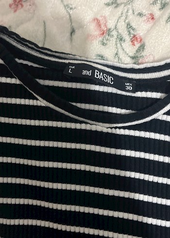 Kız Çocuk Siyah Beyaz Çizgili Uzun Kollu Triko - Görsel 3