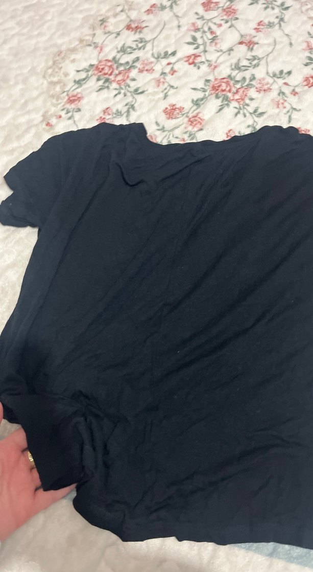 Siyah Baskılı Uzun Kollu Hamile Tişörtü - Görsel 3