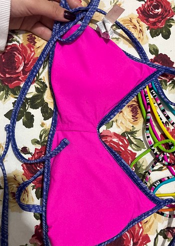 Renkli Boncuklu Bohem Bikini Üstü - Görsel 4