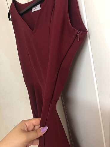 xl Beden Kadın bordo elbise