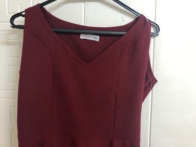 xl Beden bordo Renk Kadın bordo elbise