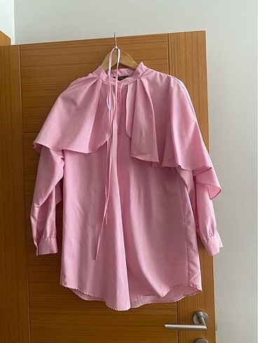 Pembe gömlek tunik