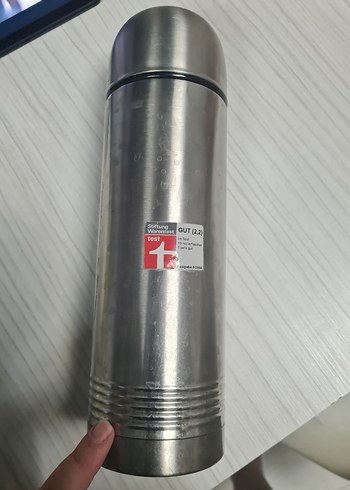 Gri Çelik Termos Şişe - Görsel 3