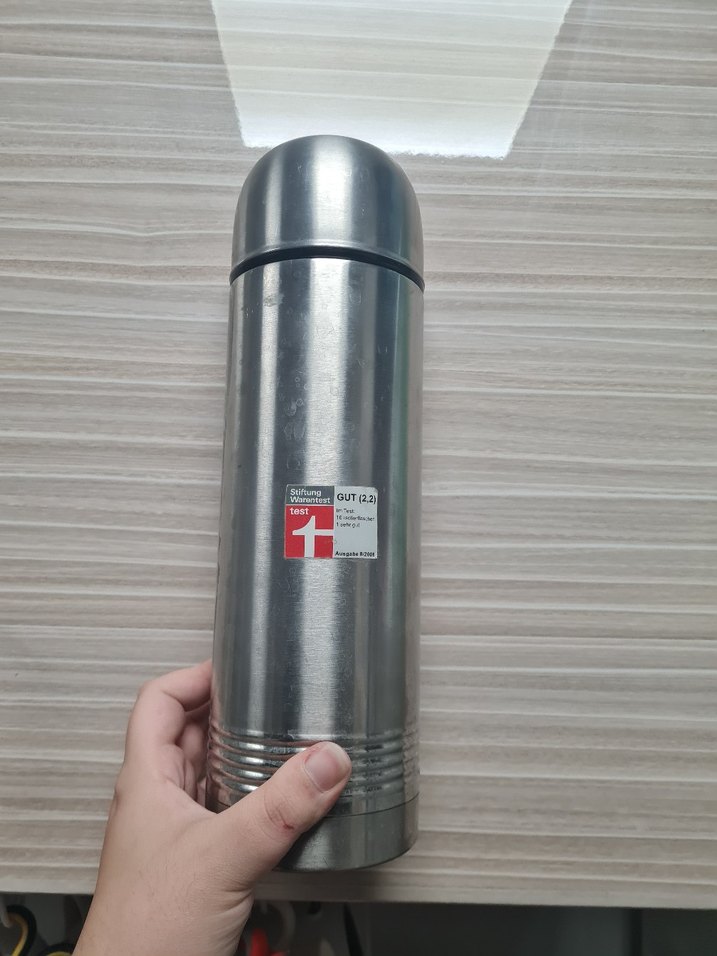 Gri Çelik Termos Şişe - Görsel 2