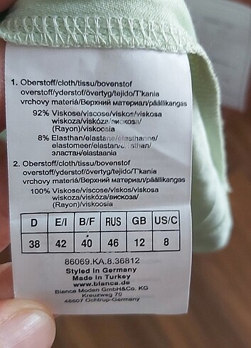 m Beden turkuaz Renk Bianca Kadın Tshirt