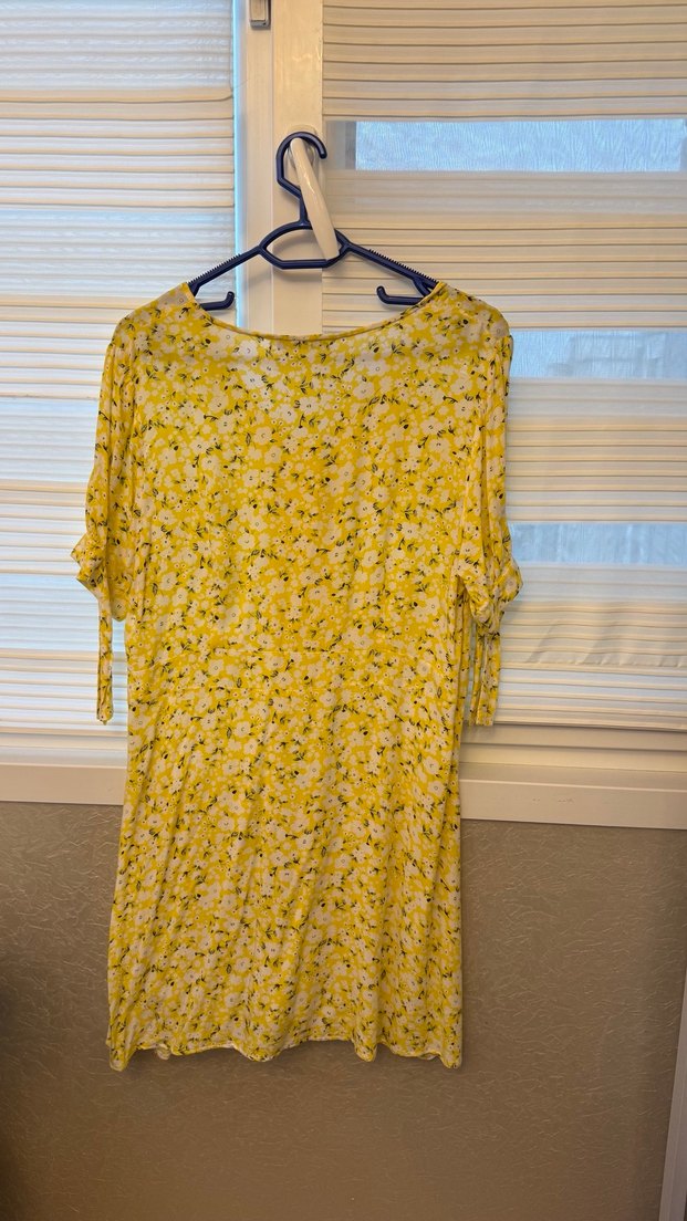 Sarı Midi Bohem penye Elbise - Görsel 2