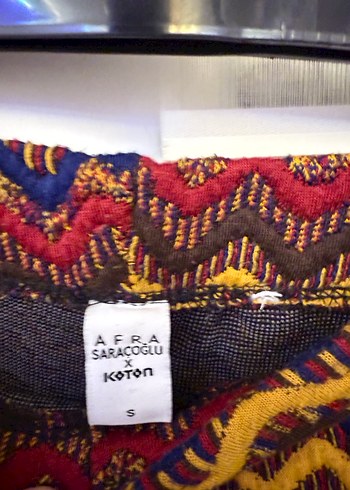 Bohem Çok Renkli Örgü İspanyol Paça Pantolon - Görsel 3