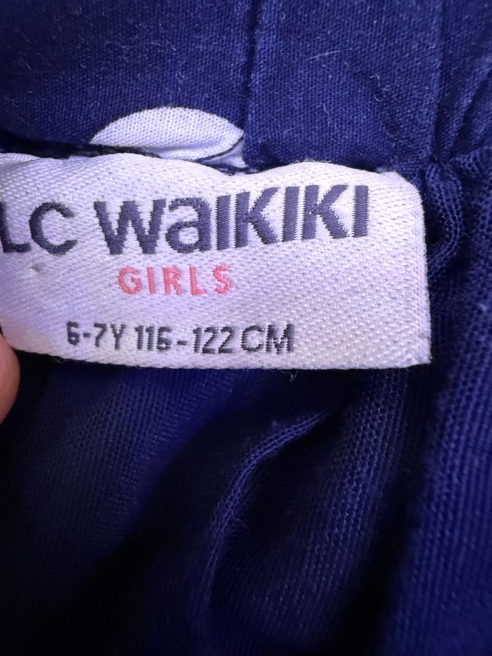 Kız Çocuk Lacivert Puantiyeli Pilili Etek - Görsel 3