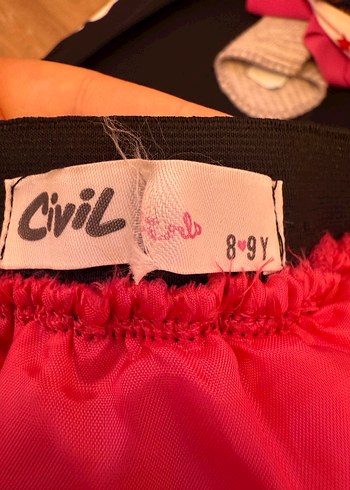 Kızlar için Kırmızı Gotik Fiyonklu Etek - Görsel 3