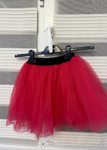 Kızlar için Kırmızı Gotik Fiyonklu Etek - Görsel 2