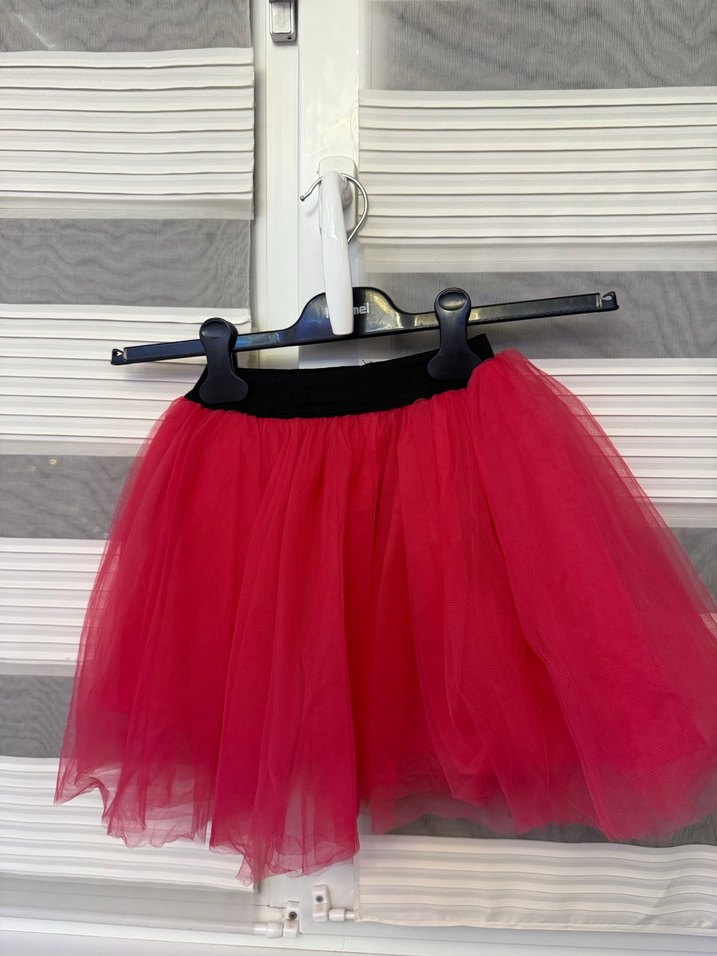 Kızlar için Kırmızı Gotik Fiyonklu Etek - Görsel 2