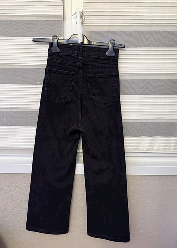 Kadın Siyah Midi Boy Regular Fit Kot Pantolon - Görsel 2