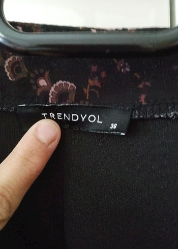 Trendyol & Milla Uzun Kol Kahverengi Bohem Fırfırlı Elbise